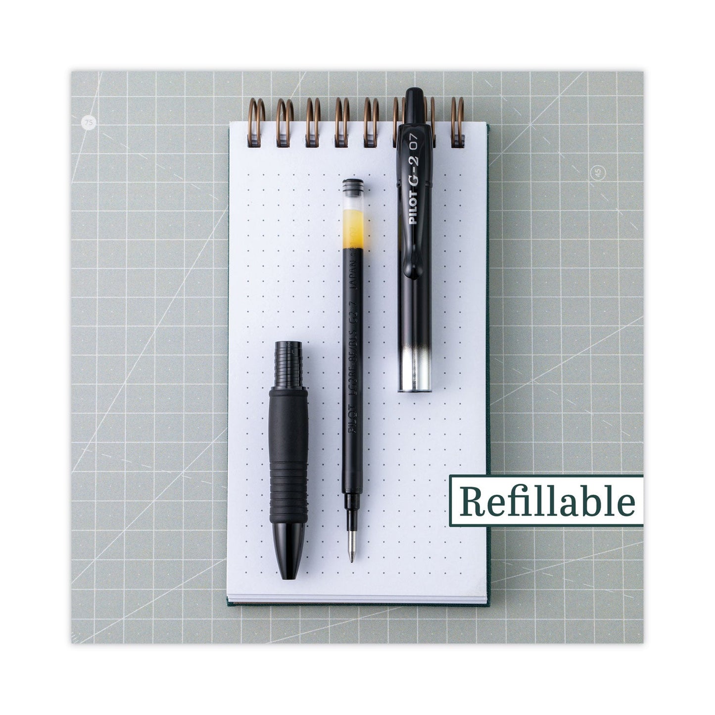 Pilot Refill for Pilot B2P, Dr Grip, G2, G6, MR Metropolitan, Precise BeGreen and Q7 Gel Pens, Fine Tip, Blue Ink, 2/Pack