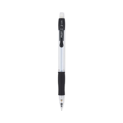 Pilot G2 Mechanical Pencil, 0.5 mm, HB (#2.5), Black Lead, Clear/Black Accents Barrel, Dozen