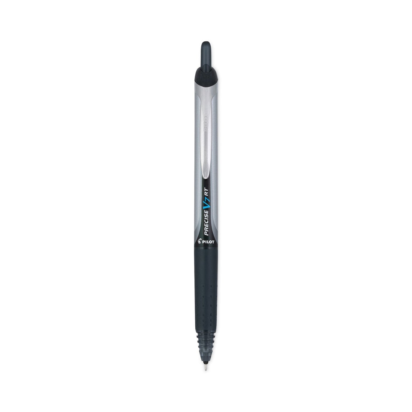 Pilot Precise V7RT Roller Ball Pen, Retractable, Fine 0.7 mm, Black Ink, Black Barrel