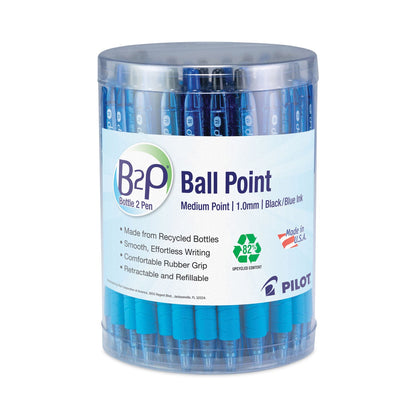Pilot B2P Bottle-2-Pen Recycled Ballpoint Pen, Retractable, Medium 1 mm, Assorted Ink and Barrel Colors, 36/Pack