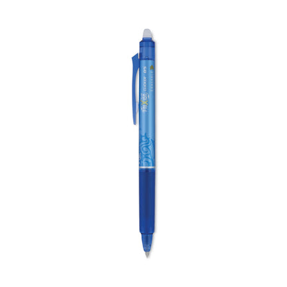 Pilot FriXion Clicker Erasable Gel Pen, Retractable, Extra-Fine 0.5 mm, Blue Ink, Blue Barrel, Dozen