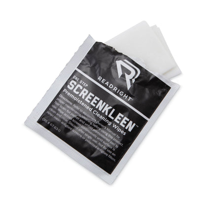 Read Right OneStep Screen Cleaner, 5 x 5, 24/Box