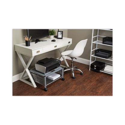 Vertiflex Underdesk Machine Stand, Metal, 2 Shelves, 90 lb Capacity, 21.5" x 17.88" x 11.5", Matte Gray