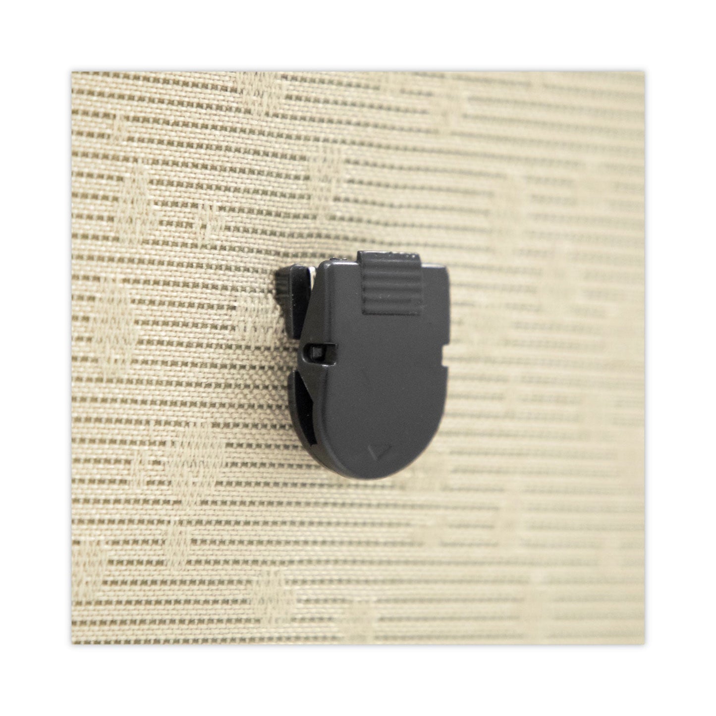 Advantus Wall Clips for Fabric Panels, 40 Sheet Capacity, Black, 20/Box