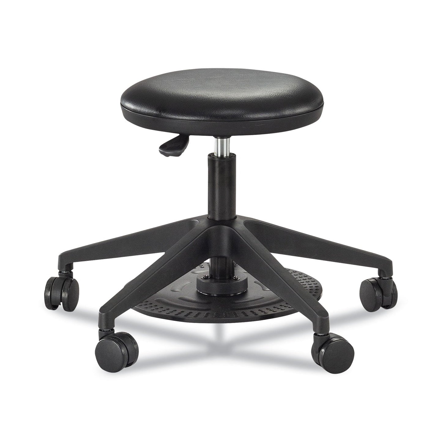 Safco Lab Stool, Backless, Supports Up to 250 lb, 19.25" to 24.25" Seat Height, Black