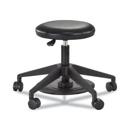 Safco Lab Stool, Backless, Supports Up to 250 lb, 19.25" to 24.25" Seat Height, Black