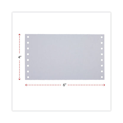 Universal Continuous Postcards, Pin-Fed, 4 x 6, White, 4,000/Carton
