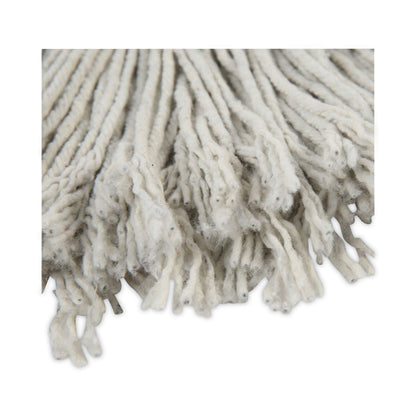 Boardwalk Banded Cotton Mop Head, #24, White, 12/Carton