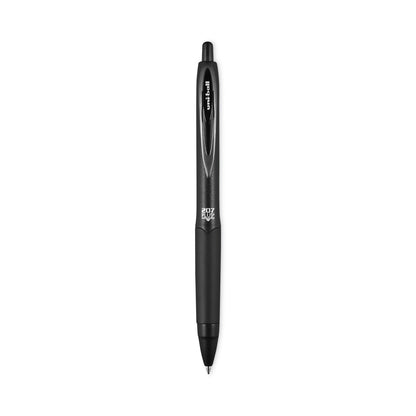 uniball 207 Plus+ Gel Pen, Retractable, Medium 0.7 mm, Black Ink, Black Barrel, 36/Pack