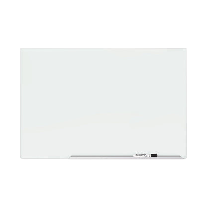 Quartet Element Framed Magnetic Glass Dry-Erase Boards, 50" x 28", Aluminum Frame