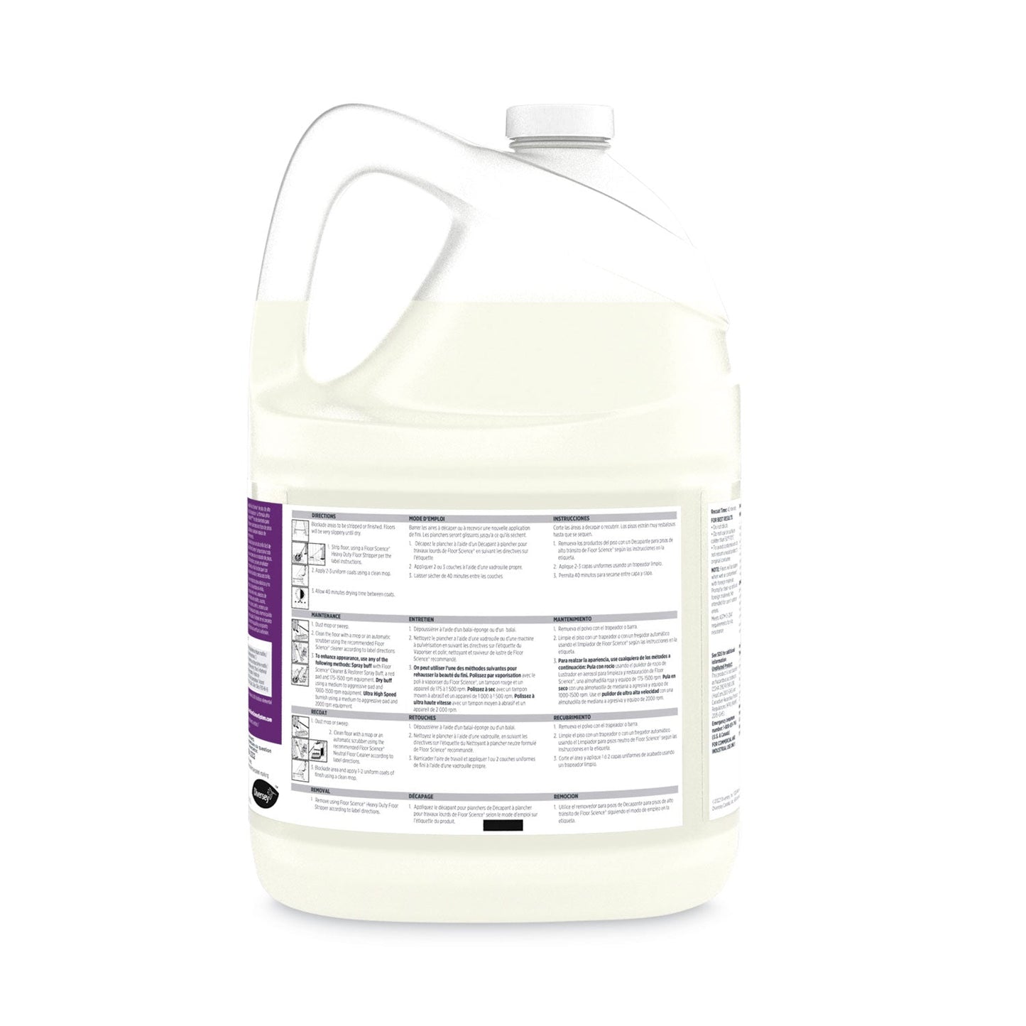 Diversey Floor Science Premium High Gloss Floor Finish, Clear Scent, 1 gal Container,4/CT