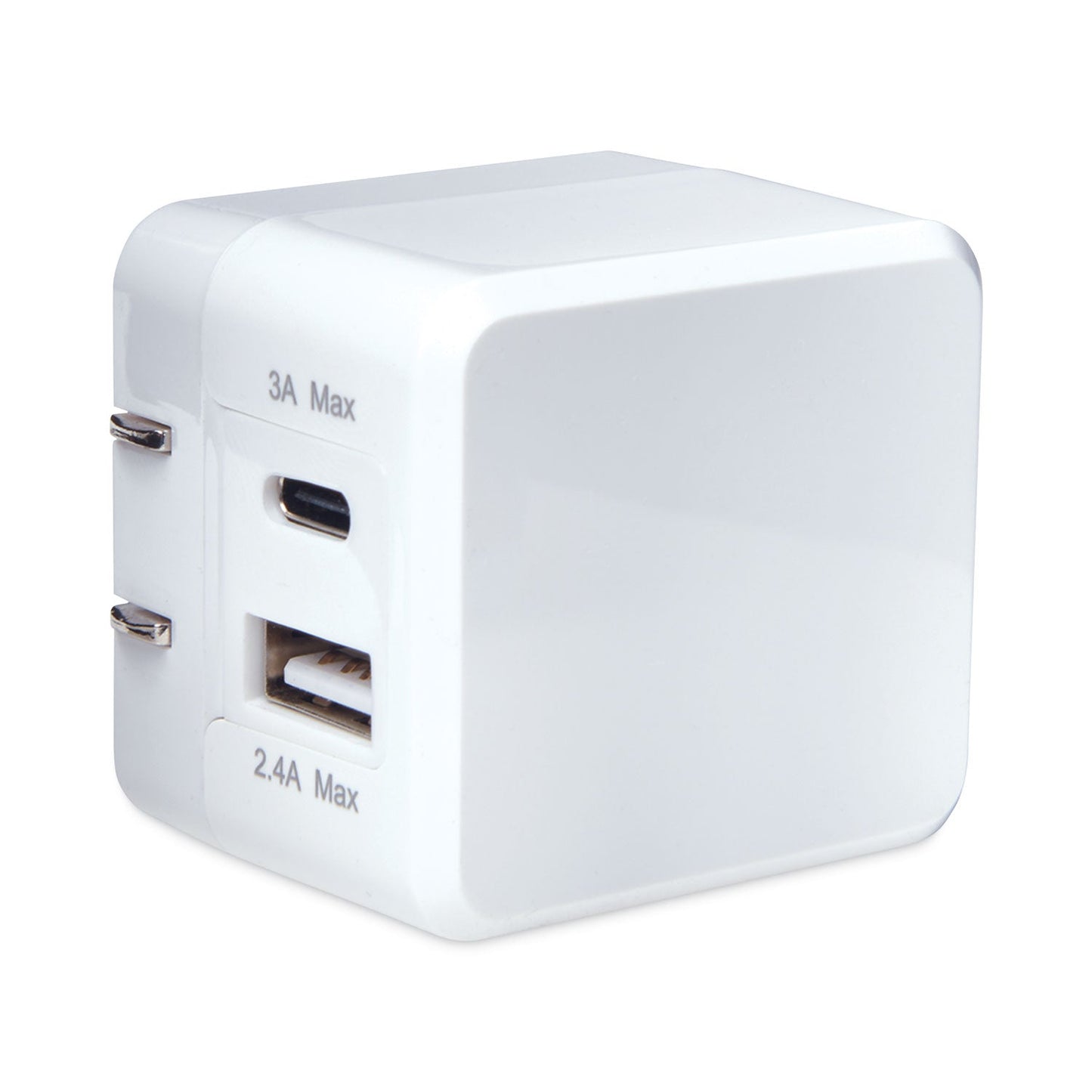 JENSEN USB/Type C Wall Charger, White