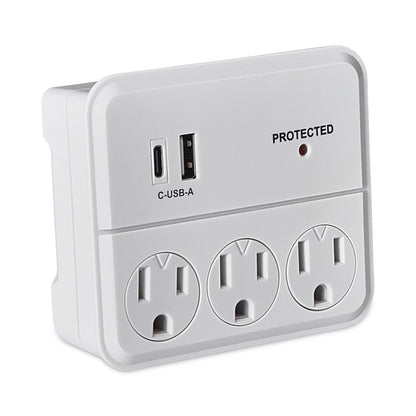 RCA 3-Outlet Wall Tap, White