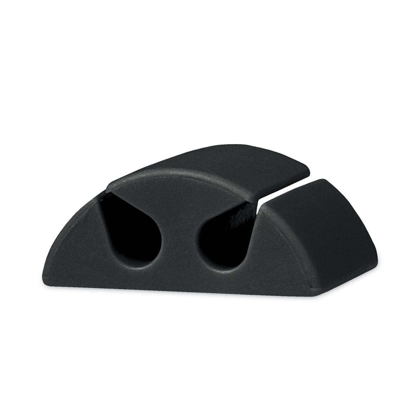 RCA Two Channel Cable Holder, 2" x 2", Black, 6/Pack