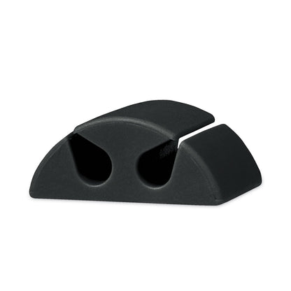 RCA Two Channel Cable Holder, 2" x 2", Black, 6/Pack