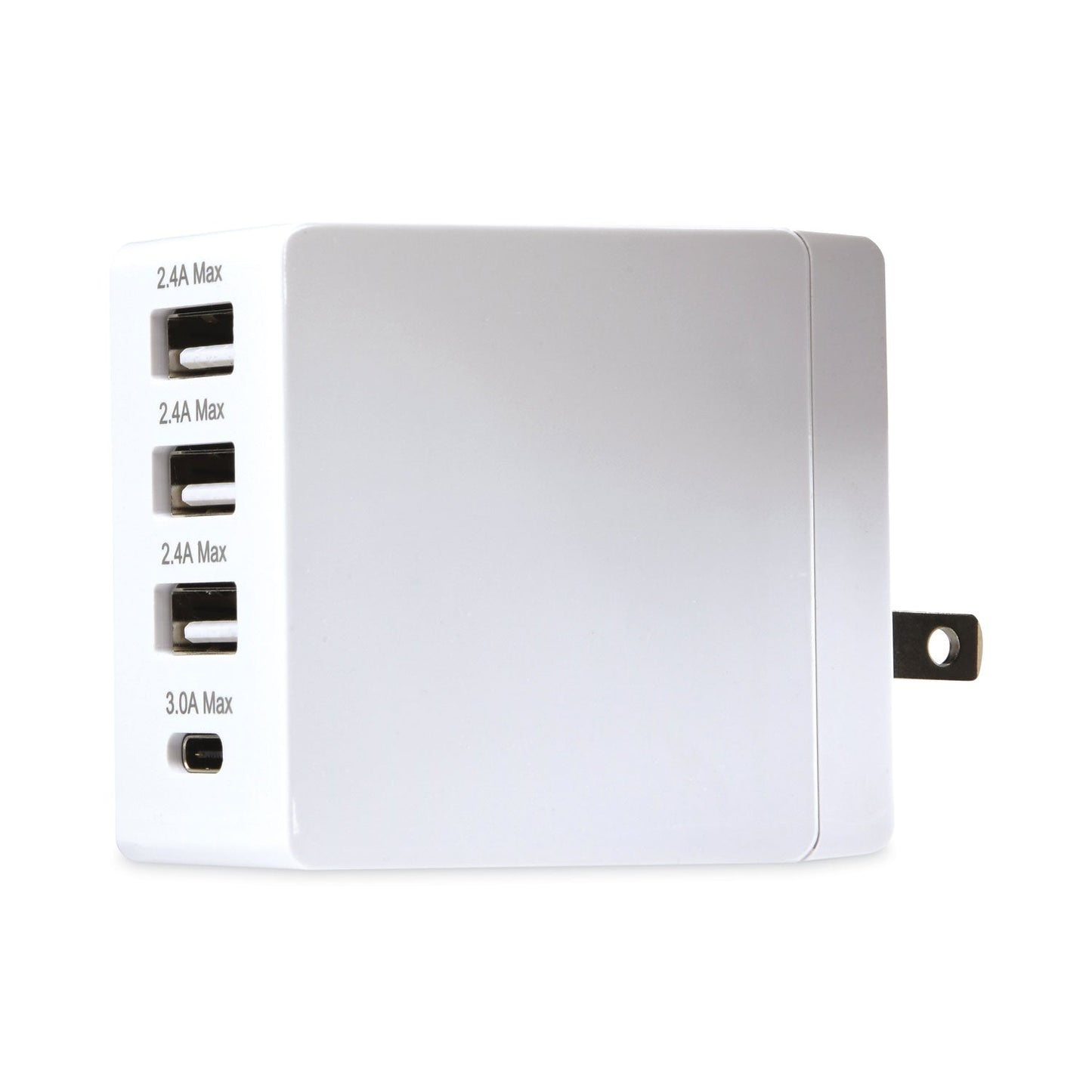 JENSEN 4-Port USB and Type-C Wall Charger, White