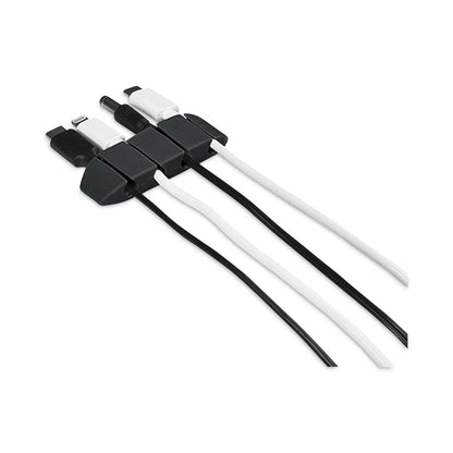 RCA Four Channel Cable Holder Black, 3" x 3", 3/Pack