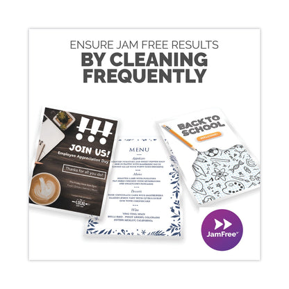 Fellowes Laminator Cleaning Sheets, 3 to 10 mil, 8.5" x 11", White, 10/Pack
