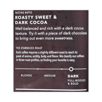 Starbucks Caffe Verona Bold Whole Bean Coffee, 1 lb Bag, 6/Carton
