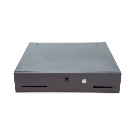 CONTROLTEK Metal Cash Drawer, Coin/Cash, 10 Compartments, 16 x 11.25 x 2.25, Black