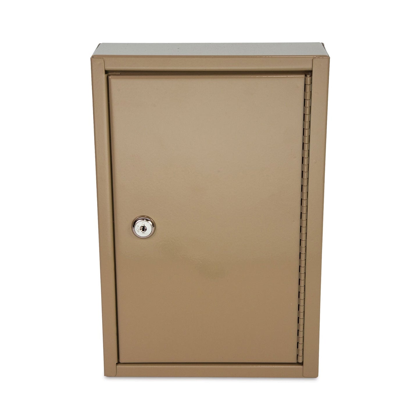 CONTROLTEK Key Lockable Key Cabinet, 30-Key, Metal, Sand, 8 x 2.63 x 12.13