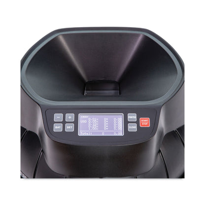 CONTROLTEK Coin Counter, Dimes, Nickels, Pennies, Quarters, 14.2 x 13.4 x 11, Black