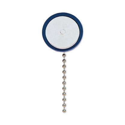 CONTROLTEK Antimicrobial Counter Chain Pen, Medium, 1 mm, Blue Ink, Blue