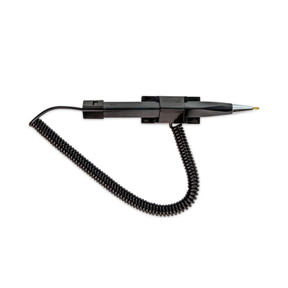 CONTROLTEK Wedgy Secure Antimicrobial Pen, Fine, 0.05 mm, Black Ink, Black
