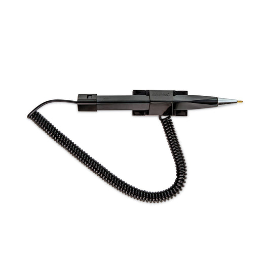 CONTROLTEK Wedgy Secure Antimicrobial Pen, Fine, 0.05 mm, Black Ink, Black