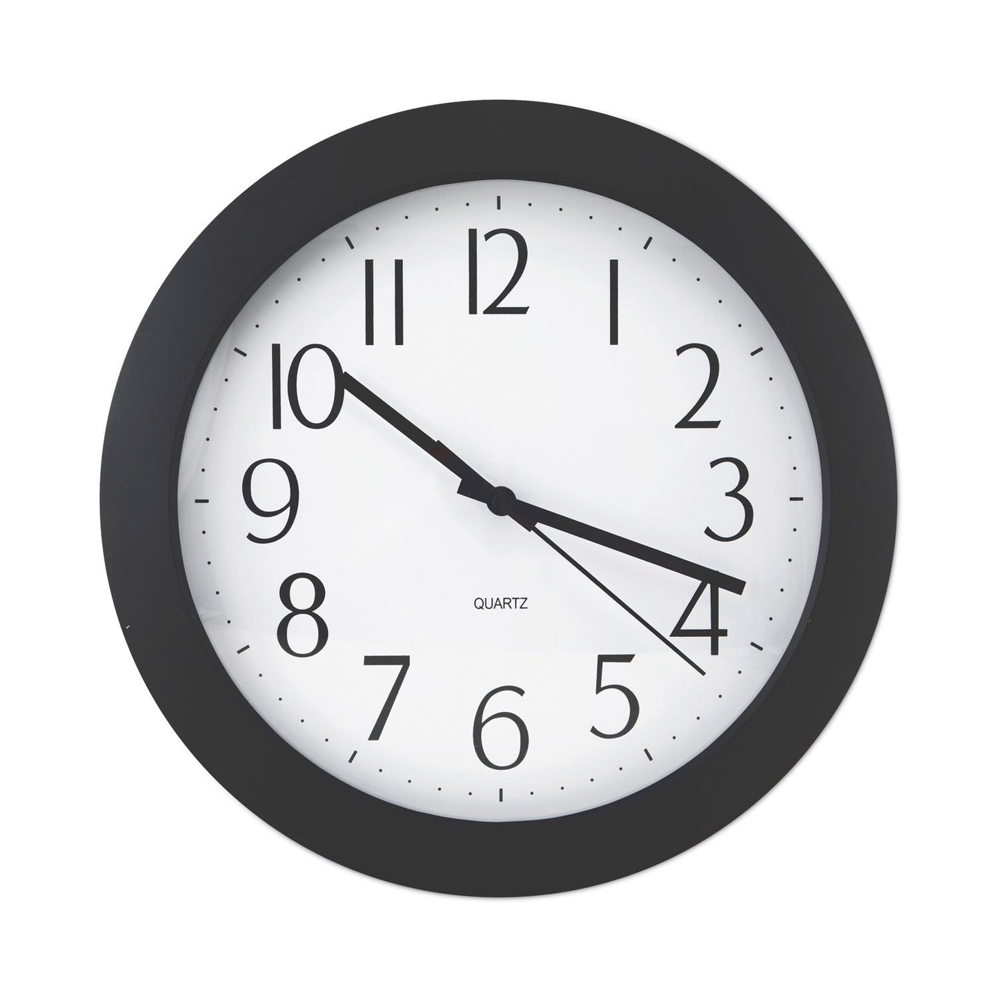 Universal Whisper Quiet Clock, 12" Overall Diameter, Black Case, 1 AA (sold separately)