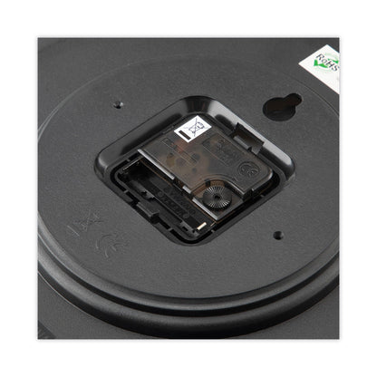 Universal Whisper Quiet Clock, 12" Overall Diameter, Black Case, 1 AA (sold separately)