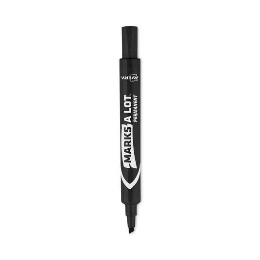 Avery MARKS A LOT Large Desk-Style Permanent Marker Value Pack, Broad Chisel Tip, Black, 36/Pack (98206)