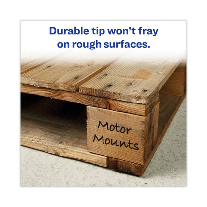 Avery MARKS A LOT Large Desk-Style Permanent Marker, Broad Chisel Tip, Black, Dozen (8888)
