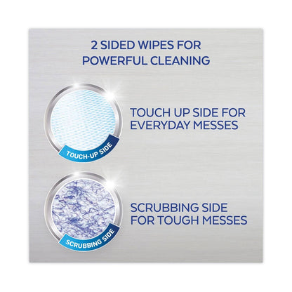 LYSOL Dual Action Disinfecting Wipes, 7 x 7.5, Citrus, White/Purple, 75/Canister, 6/Carton