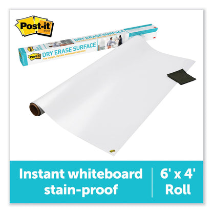 Post-it Dry Erase Surface with Adhesive Backing, 72" x 48", White