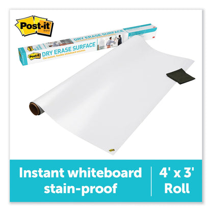 Post-it Dry Erase Surface with Adhesive Backing, 48" x 36", White