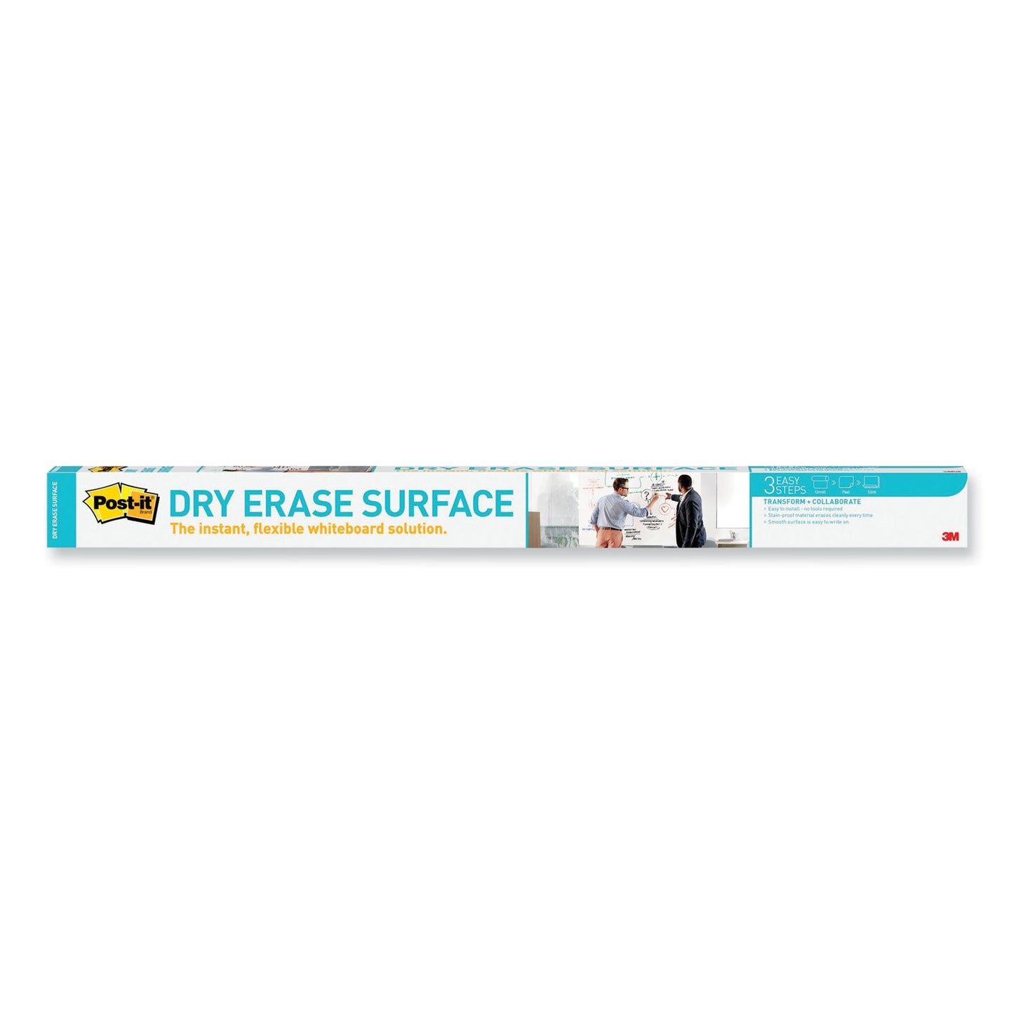 Post-it Dry Erase Surface with Adhesive Backing, 48" x 36", White