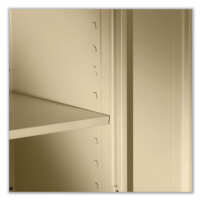 Tennsco Deluxe Combination Wardrobe/Storage Cabinet, 36w x 18d x 78h, Putty