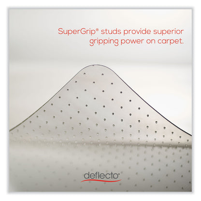 deflecto DuraMat Moderate Use Chair Mat for Low Pile Carpet, 36 x 48, Rectangular, Clear