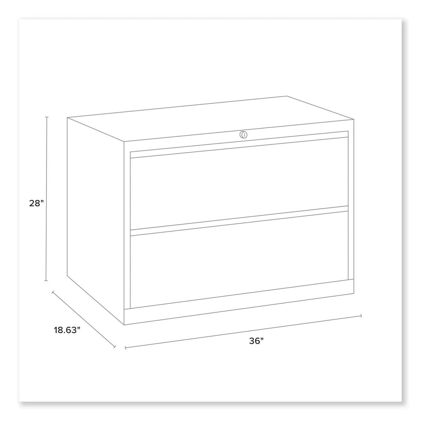 Alera Lateral File, 2 Legal/Letter-Size File Drawers, Light Gray, 36" x 18" x 28"