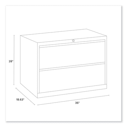 Alera Lateral File, 2 Legal/Letter-Size File Drawers, Putty, 36" x 18" x 28"