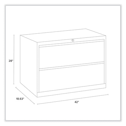 Alera Lateral File, 2 Legal/Letter-Size File Drawers, Putty, 42" x 18.63" x 28"