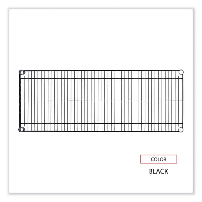 Alera Industrial Wire Shelving Extra Wire Shelves, 48w x 18d, Black, 2 Shelves/Carton