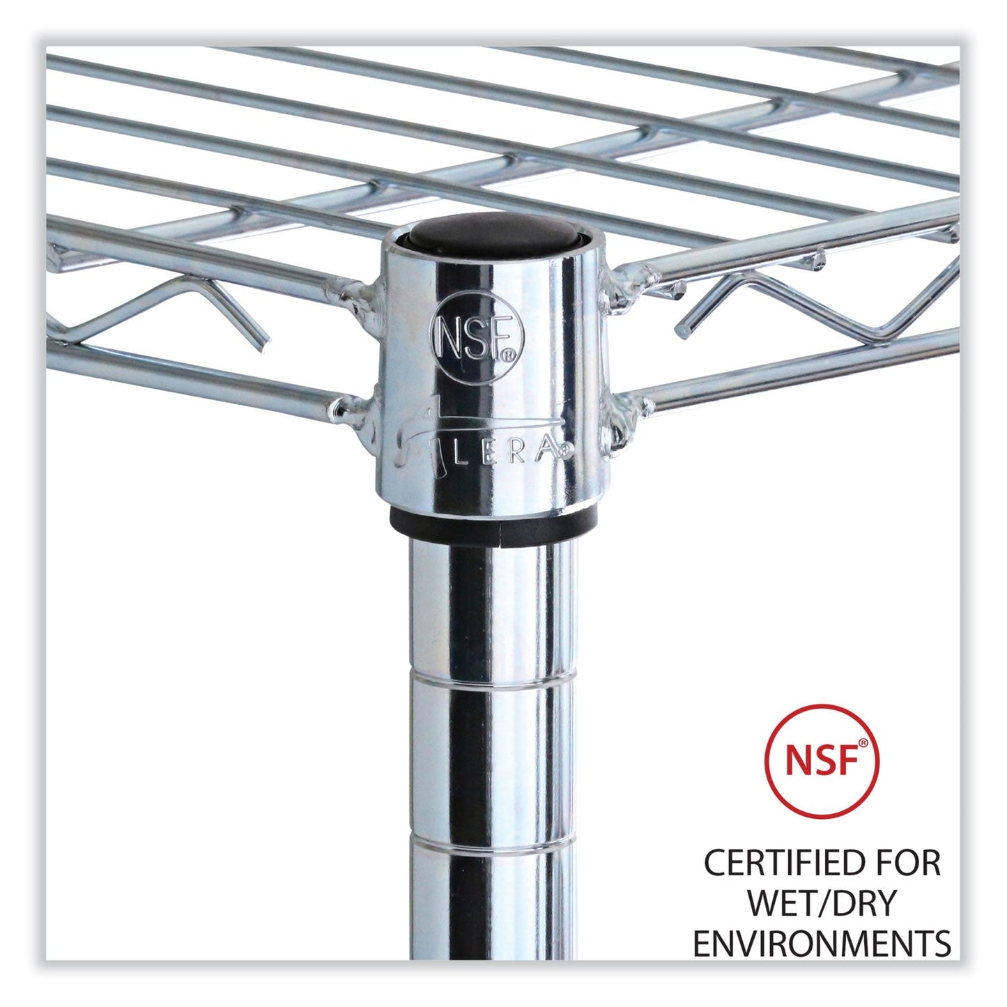 Alera Industrial Wire Shelving Extra Wire Shelves, 48w x 18d, Silver, 2 Shelves/Carton