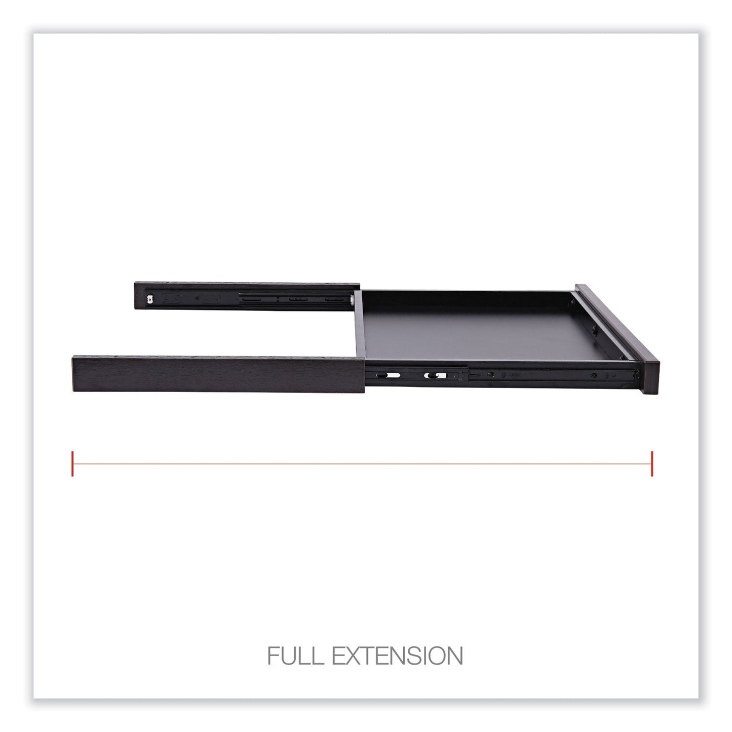 Alera Valencia Series Center Drawer, Laminate, 24.5w x 15d x 2h, Espresso