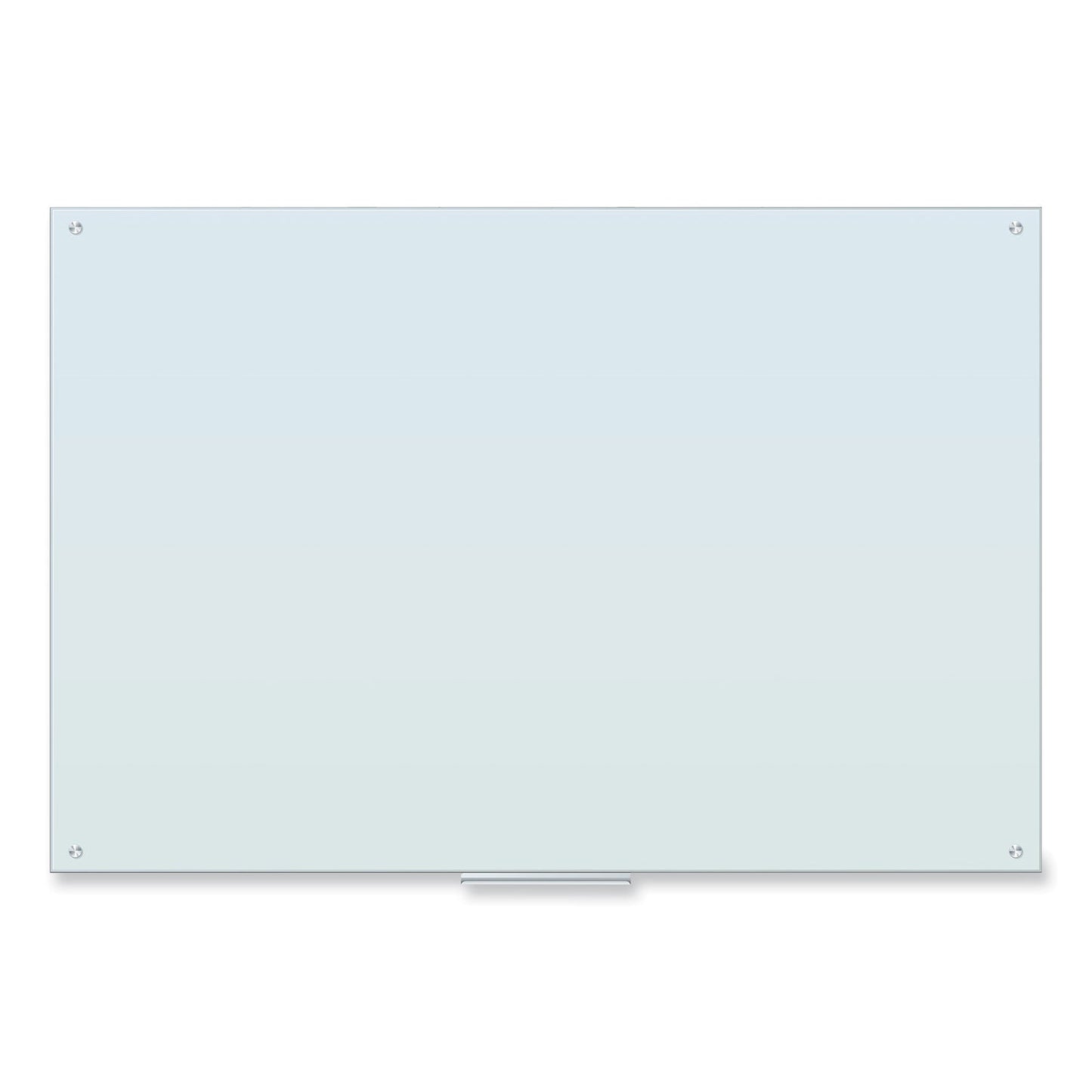 U Brands Glass Dry Erase Board, 70 x 47, White Surface