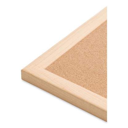 U Brands Cork Bulletin Board, 35 x 23, Natural Surface, Birch Frame