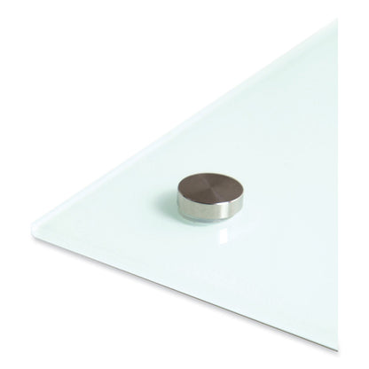 U Brands Glass Dry Erase Board, 96 x 47, White Surface