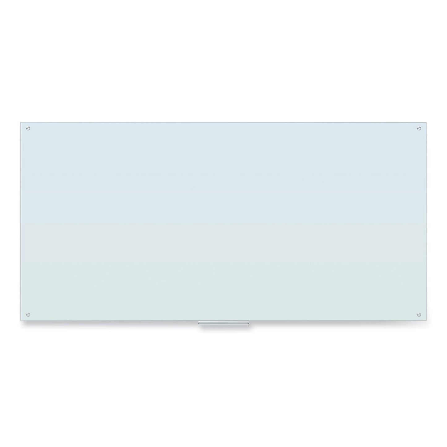 U Brands Glass Dry Erase Board, 96 x 47, White Surface