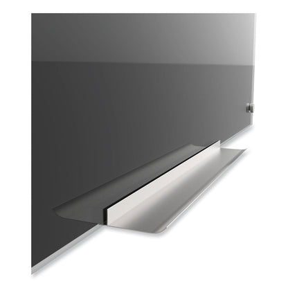 U Brands Black Glass Dry Erase Board, 70 x 47